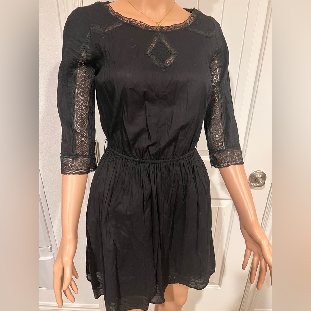 Zara TRF black lace dress